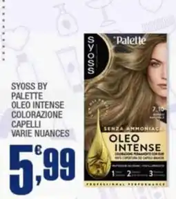 Splendidi e Splendenti SYOSS BY PALETTE OLEO INTENSE COLORAZIONE CAPELLI VARIE NUANCES offerta