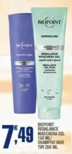 Splendidi e Splendenti BIOPPOINT REBALANCE MASCHERA GEL offerta
