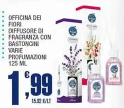 Splendidi e Splendenti OFFICINA DEI FIORI DIFFUSORE DI FRAGRANZA CON BASTONCINI offerta