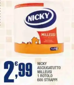 Splendidi e Splendenti NICKY ASCIUGATUTTO MILLEUSI offerta