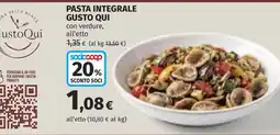 Coop Pasta Integrale Gusto Qui offerta