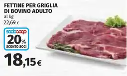 Coop Fettine per griglia di bovino adulto offerta