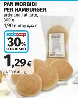 Coop PAN MORBIDI PER HAMBURGER offerta