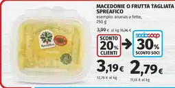 Coop Macedonie o frutta tagliata spreafico offerta
