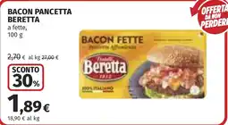 Coop Bacon Pancetta Beretta offerta