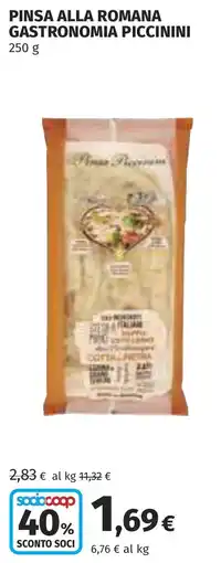 Coop Pinsa alla romana Gastronomia Piccinini offerta