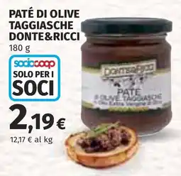 Coop Paté di olive taggiasche Donte&Ricci offerta