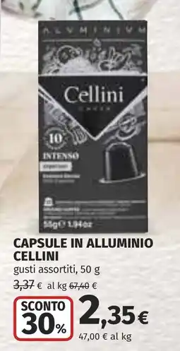 Coop Capsule in alluminio Cellini offerta