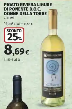 Coop Pigato Riviera Ligure di Ponente D.O.C. Donne della Torre offerta