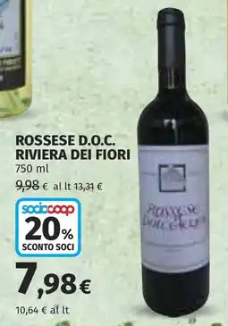 Coop ROSSSESE D.O.C. RIVIERA DEI FIORI offerta