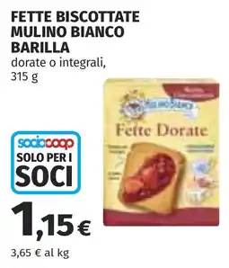 Coop Fette Biscottate Mulino Bianco Barilla offerta