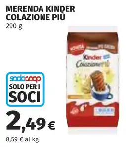 Coop Merenda Kinder Colazione Più offerta