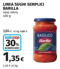 Coop Basilico Barilla offerta