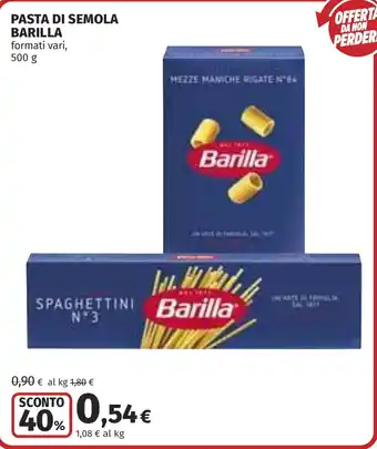 Pasta di semola Barilla