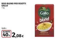 Coop Riso blond per risotti Gallo offerta