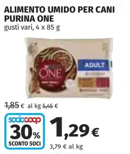 Coop ALIMENTO UMIDO PER CANI PURINA ONE offerta