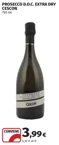 Coop Prosecco D.O.C. Extra Dry Cescon offerta