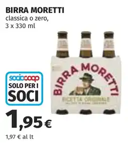Coop Birra Moretti classica o zero offerta