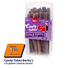 Action Candy Tubes Becky's offerta