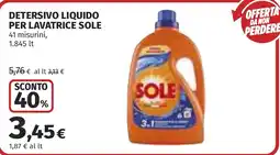 Coop Detersivo liquido per lavatrice Sole offerta