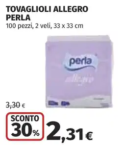 Coop Tovaglioli Allegro Perla offerta