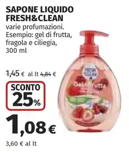 Coop SAPONE LIQUIDO FRESH&CLEAN offerta