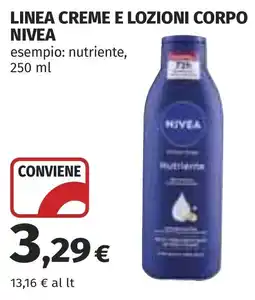 Coop Creme e lozioni corpo NIVEA offerta
