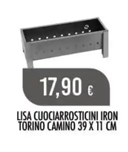 Scelgo Lisa cuociarrosticini iron torino camino 39 x 11 cm offerta