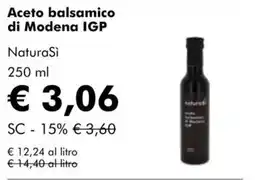 NaturaSì Aceto balsamico di Modena IGP NaturaSi offerta