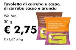 NaturaSì Tavoletta di carruba e cacao, di carruba cacao e arancia offerta