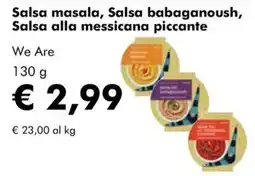 NaturaSì Salsa masala, Salsa babaganoush, Salsa alla messicana piccante offerta