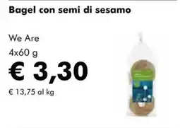 NaturaSì Bagel con semi di sesamo We Are offerta