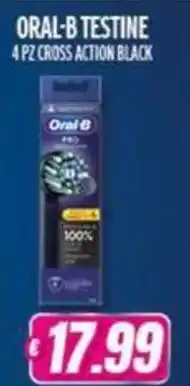 Vitulano Drugstore Oral-B Testine 4 Pz Cross Action Black offerta