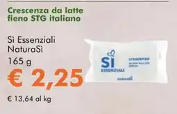 NaturaSì Crescenza da latte fieno STG italiano Si Essenziali NaturaSi offerta