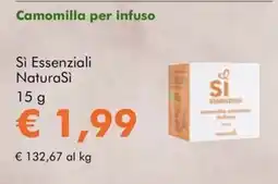 NaturaSì Camomilla per infuso Si Essenziali NaturaSi offerta