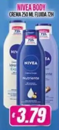 Vitulano Drugstore NIVEA BODY CREMA 250 ML FLUIDA 72H offerta