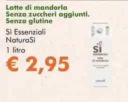 NaturaSì Latte di mandorla Si Essenziali NaturaSi offerta