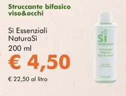 NaturaSì Struccante bifasico viso&occhi Si Essenziali NaturaSi offerta