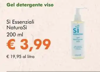 NaturaSì Gel detergente viso Si Essenziali NaturaSi offerta