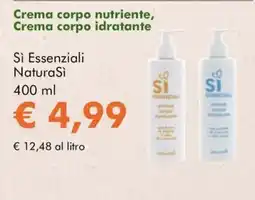NaturaSì Crema corpo nutriente, Crema corpo idratante Si Essenziali NaturaSi offerta