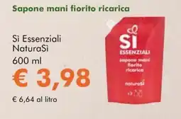 NaturaSì Si Essenziali NaturaSi sapone mani fiorito ricarica offerta