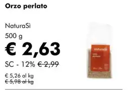 NaturaSì Orzo perlato NaturaSi offerta