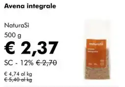 NaturaSì Avena integrale NaturaSi offerta