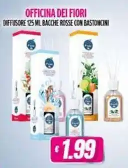 Vitulano Drugstore OFFICINA DEI FIORI DIFFUSORE 125 ML BACCHE ROSSE CON BASTONCINI offerta