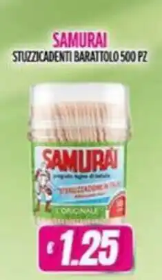 Vitulano Drugstore SAMURAI STUZZICADENTI BARATIOLLO offerta