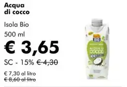 NaturaSì Acqua di cocco Isola Bio offerta