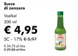 NaturaSì Succo di zenzero Voelkel offerta