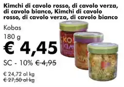 NaturaSì Kimchi di cavolo rosso, di cavolo verza, di cavolo bianco offerta