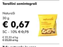NaturaSì Tarallini semintegrali NaturaSi offerta