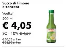 NaturaSì Succo di limone e zenzero Voelkel offerta
